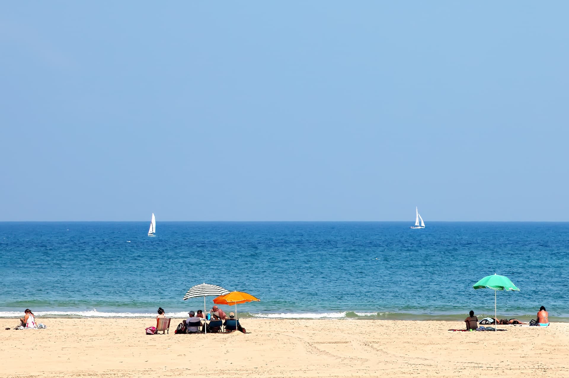 Tel Aviv beach and Mediterranean shoreline